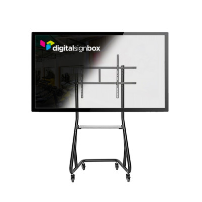 Digital Screen Floor Trolley with Shelf